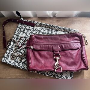 Rebecca Minkoff Burgundy Leather Crossbody Bag (Large)